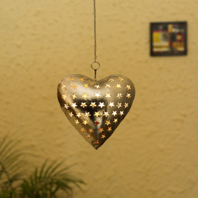 Craftpreneurs India  Gold Metal Hanging Tea Light Holder