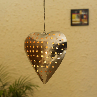 Craftpreneurs India  Gold Metal Hanging Tea Light Holder