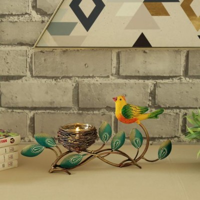 Craftpreneurs India  Gold Metal Table Candle Holder