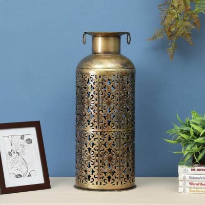 Craftpreneurs India Brown Brass Finish Table Tea Light Holder