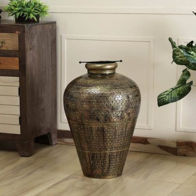 Craftpreneurs India Brown Brass Finish Table Tea Light Holder